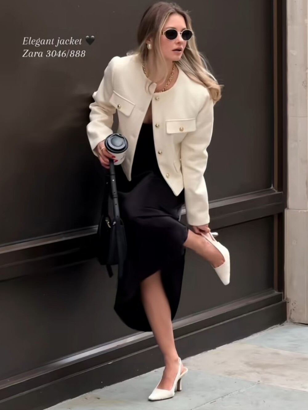 Zara Cropped Button-Front Jacket - Picture 2 of 16